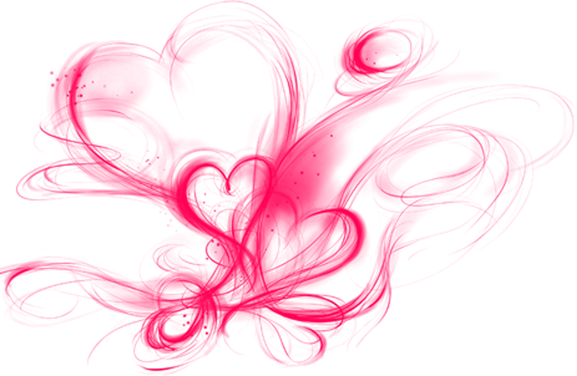 Color smoke, red hearts illustration, love, ribbon, color Splash png